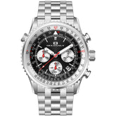 Oceanaut Men's Flight - Black Dial, Silver Bracelet - 100m