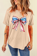 Women's Patriotic Bow T-Shirt