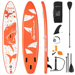 11 Foot Inflatable Stand Up Paddle Board with Backpack, Aluminum Paddle, Pump