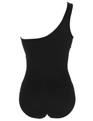 Women's Plus Size Asymmetrical One-Piece Swimsuit