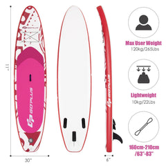 10.6 Foot Inflatable Adjustable Paddle Board with Carry Bag