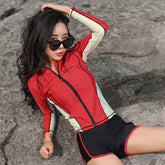 Women's Zipper Two-Piece Snorkeling Suit