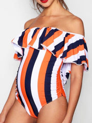 Women's Maternity Stripped Swimsuit