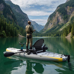 Portable 12 Foot Lightweight Inflatable PVC Fishing Kayak with Pedal System