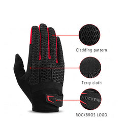 Unisex Bike Riding Fleece Full Finger Gloves