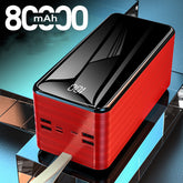 80,000 mAH Power Bank, Comes With A Four-wire Large-capacity, Mobile Power Bank