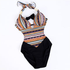 Women's Plus Size Halter Monokini Swimsuit