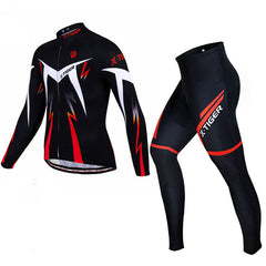 Men's Cycling Long Sleeve Jersey Set - Jersey/Pants Combo