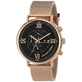Christian Van Sant Men's Somptueuse LTD - Black Dial, Rose Gold Bracelet - 100m