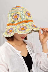 Women's Packable Crochet Granny Square Bucket Hat