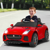 12V Jaguar F-Type SVR Licensed Kids Ride On Car - Red