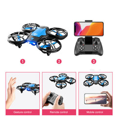 Vinci V8 2.4G 4CH Mini RC Drone Gesture Sensing WIFI FPV Altitude Hold Quadcopter RC Drone Toy With High Definition Camera