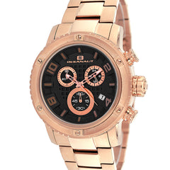 Oceanaut Men's Impulse - Black Dial, Rose Gold Bracelet - 100m