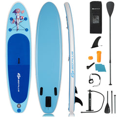 10 Foot Inflatable Stand Up Paddle Board with Adjustable Paddle, Pump