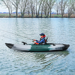 9 Foot Sit-on-Top Fishing Kayak with Rod Holders and Paddle