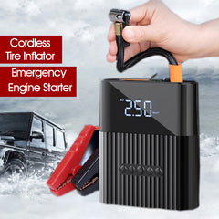 Car Emergency Start Power Supply/Tire Inflater All-In-One