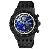Seapro Men's Meridian World Timer GMT - Blue Dial, Black Bracelet - 100m