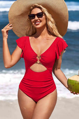 Women's 'Flirt & Flow' Ruffle One-Piece Monokini Swimsuit