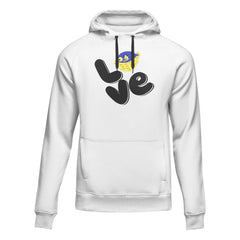 Outdoorzees Unisex Love Fishing Blue Blowfish Globe Hoodie