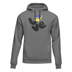 Outdoorzees Unisex Love Fishing Blue Blowfish Globe Hoodie