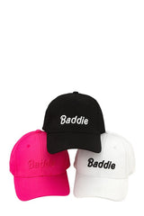 Women's 'BADDIE' Embroidery Cotton Cap