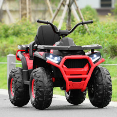 GBruno Store 12 V Kids Electric 4-Wheeler ATV Quad with MP3 and LED Lights - Red