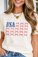 Women's 'Sylvie' Bow Flag Tee