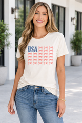 Women's 'Sylvie' Bow Flag Tee
