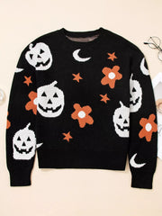 HALLOWEEN Women's Gothic Pattern Long Sleeve Sweater