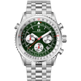 Oceanaut Men's Flight - Green Dial, Silver Bracelet - 100m