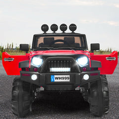 GBruno Store 12V Kids Ride On Truck with Remote Control and Double Magnetic Door - Red