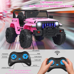 GBruno Store 12V Kids Ride-on Jeep Car with 2.4 G Remote Control - Pink
