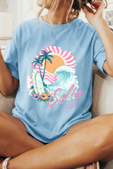 Women's 'Salty' Surf Graphic Tee