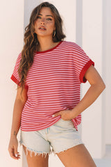Women's 'Mckenzie' Stripe Knitted Round Neck Top