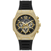 Guess Men's Momentum Black Gold Tone Multi-function - 50m
