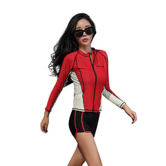 Women's Zipper Two-Piece Snorkeling Suit