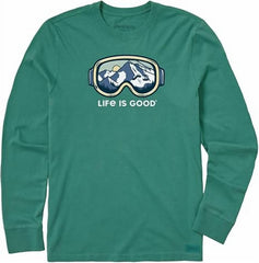 Men's Ski Goggle Landscape T-Shirt - Life Is Good