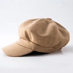 Women's Octagonal Woolen Beret Hat