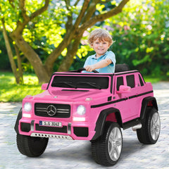 12V Kids Ride On Licensed Mercedes-Benz Car - Pink