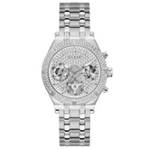 Guess Women's Silver Tone Multi-function - Silver Dial - 30m