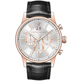 Christian Van Sant Men's Heritage - Silver Dial, Black Strap - 50m