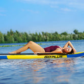 10 Foot Inflatable Stand Up Paddle Board, 6 Inches Thick with Backpack, Leash, Aluminum Paddle