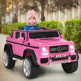 12V Kids Ride On Licensed Mercedes-Benz Car - Pink