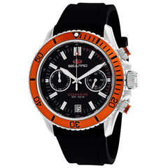 Seapro Men's Thrash - Black Dial/Strap, Silver Case, Orange Bezel - 100m