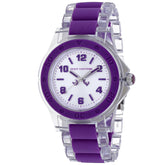 Juicy Couture Women's Rich Girl - Silver Dial, Silver/Purple Bracelet - 30m