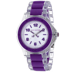 Juicy Couture Women's Rich Girl - Silver Dial, Silver/Purple Bracelet - 30m