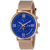 Christian Van Sant Men's Somptueuse LTD - Blue Dial, Rose Gold Bracelet - 100m