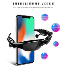Unisex Midnight Black Titan Bluetooth 5.0 Sports Sunglasses with Wireless Mic & Open-Ear Audio
