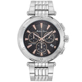 Mathey-Tissot Men's Neptune Chrono - Black Dial, Silver Bracelet - 50m