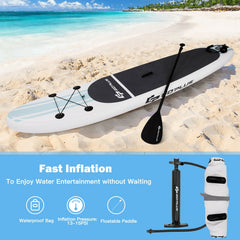 10-11 Foot Inflatable Stand Up Paddle Board with Paddle, Pump